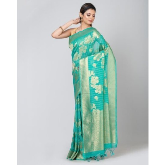 Women Kanjivaram Saree with Blouse Piece